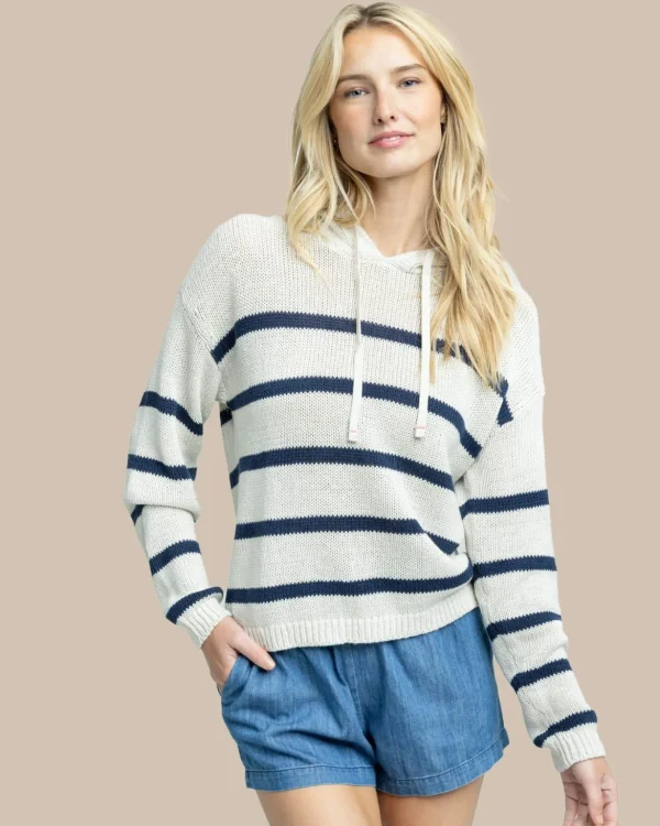 Southern Tide Everlee Striped Hoodie Sweater< Sweaters