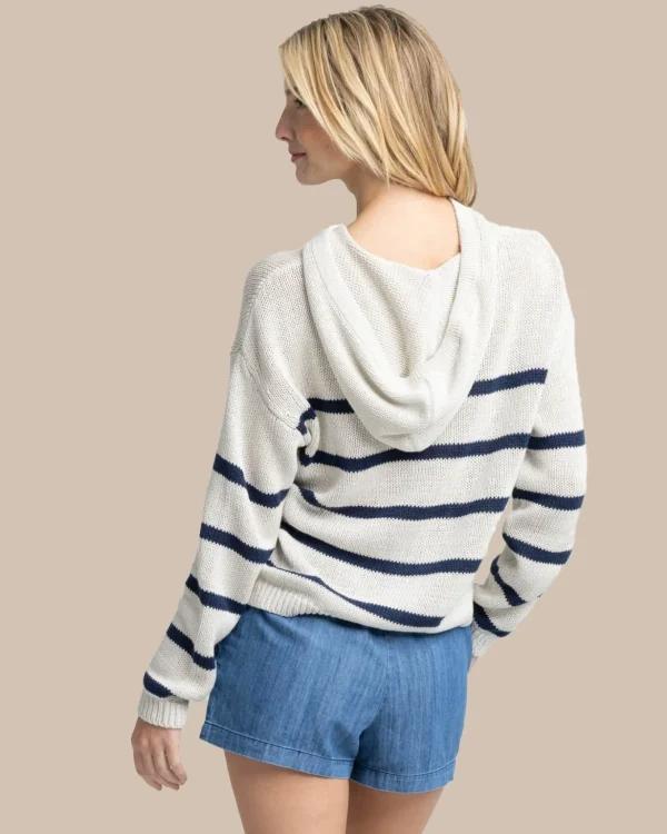 Southern Tide Everlee Striped Hoodie Sweater< Sweaters