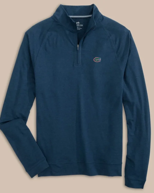 Southern Tide Florida Gators Cruiser Heather Quarter Zip Pullover< Outerwear