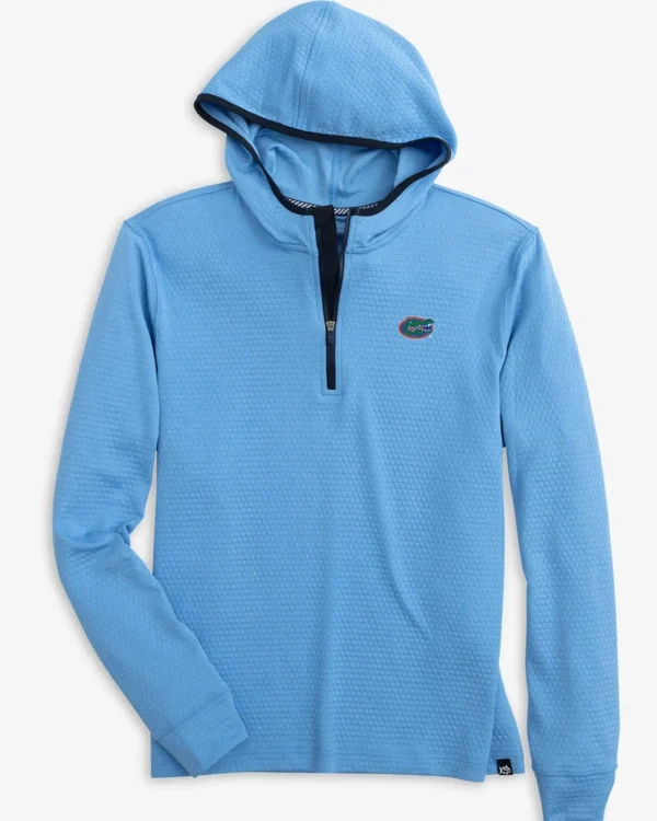 Southern Tide Florida Gators Scuttle Heather Quarter Zip Hoodie< Outerwear