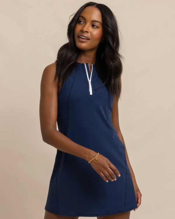 Southern Tide Frances Zip Front Performance Dress< Dresses