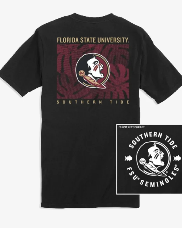 Southern Tide Fsu Seminoles Halftone Monstera T-Shirt< T-Shirts