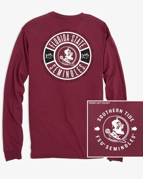 Southern Tide Fsu Seminoles Ring Badge T-Shirt< T-Shirts