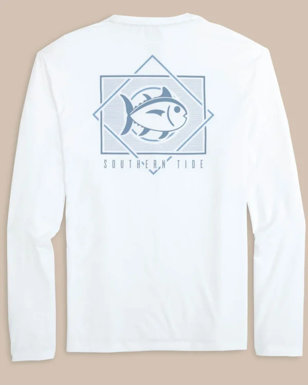 Southern Tide Geometric Striped Long Sleeve Performance T-Shirt< T-Shirts