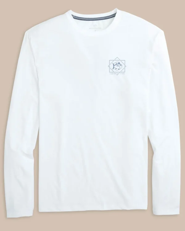 Southern Tide Geometric Striped Long Sleeve Performance T-Shirt< T-Shirts