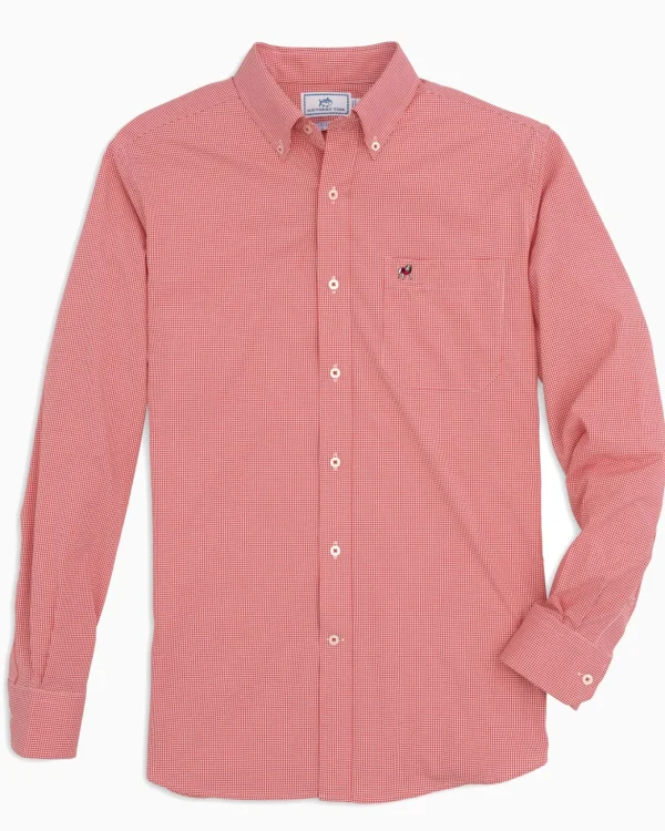 Southern Tide Georgia Bulldogs Gingham Button Down Shirt< Sport Shirts & Button Downs