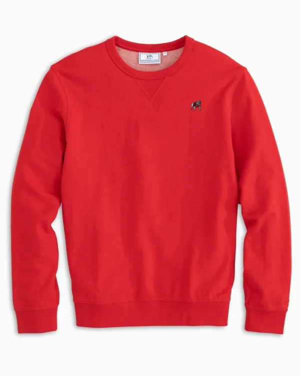 Southern Tide Georgia Bulldogs Upper Deck Pullover Sweatshirt< Outerwear