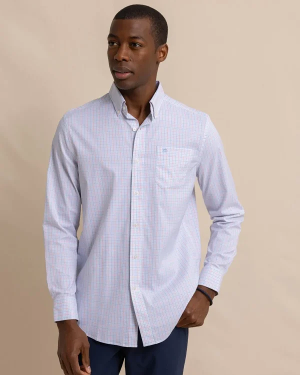 Southern Tide Intercoastal Falls Park Plaid Long Sleeve Sport Shirt< Sport Shirts & Button Downs