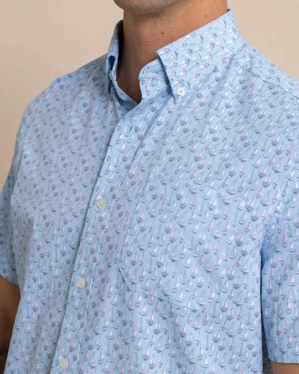 Southern Tide Intercoastal Forget A-Boat It Short Sleeve Sport Shirt< Sport Shirts & Button Downs