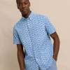 Southern Tide Intercoastal Heather Skipping Jacks Short Sleeve Sport Shirt< Sport Shirts & Button Downs