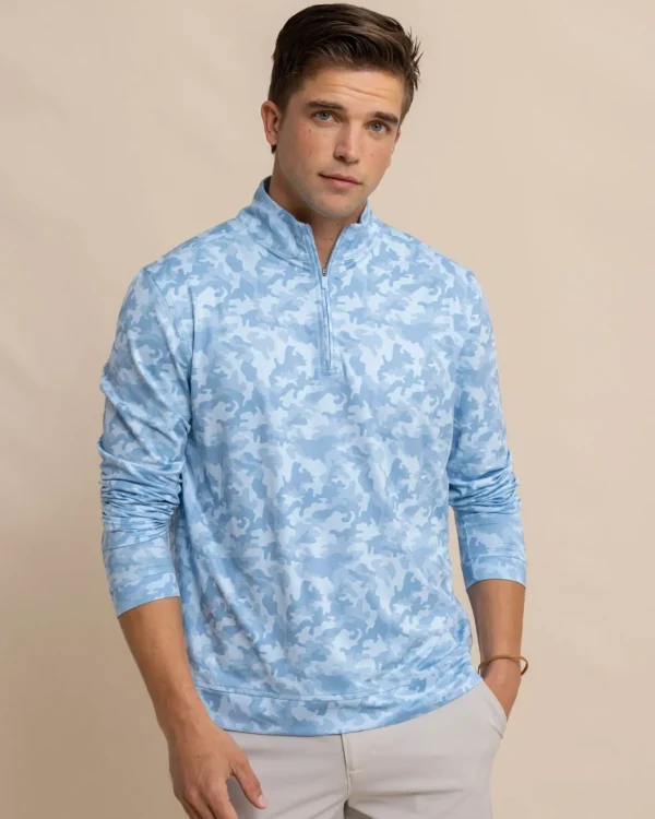 Southern Tide Island Camo Print Cruiser Quarter Zip< Pullovers & Hoodies