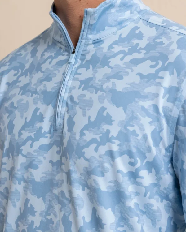 Southern Tide Island Camo Print Cruiser Quarter Zip< Pullovers & Hoodies