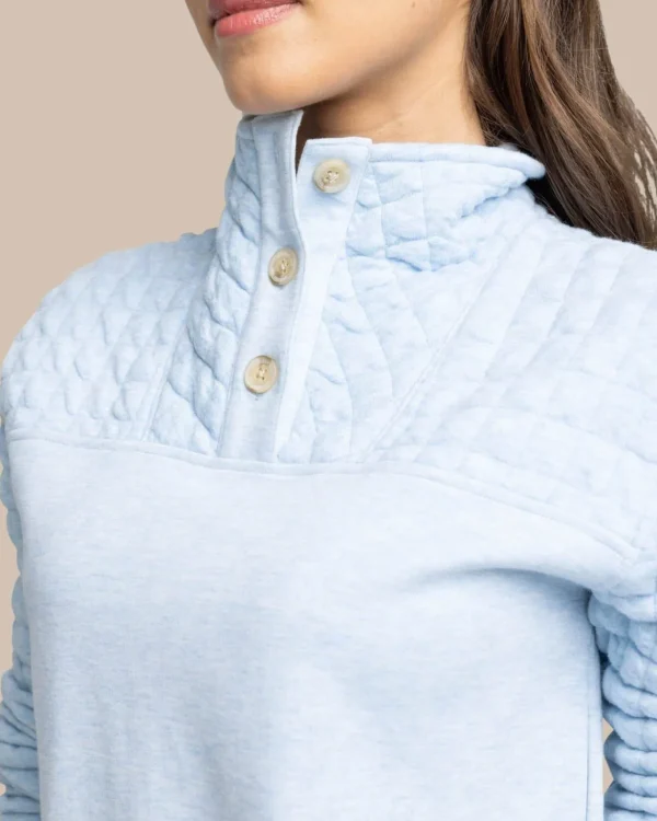 Southern Tide Kelsea Quilted Heather Pullover< Pullovers & Jackets