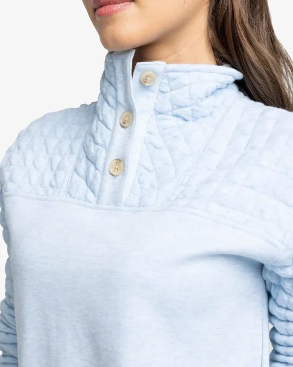 Southern Tide Kelsea Quilted Heather Pullover< Pullovers & Jackets