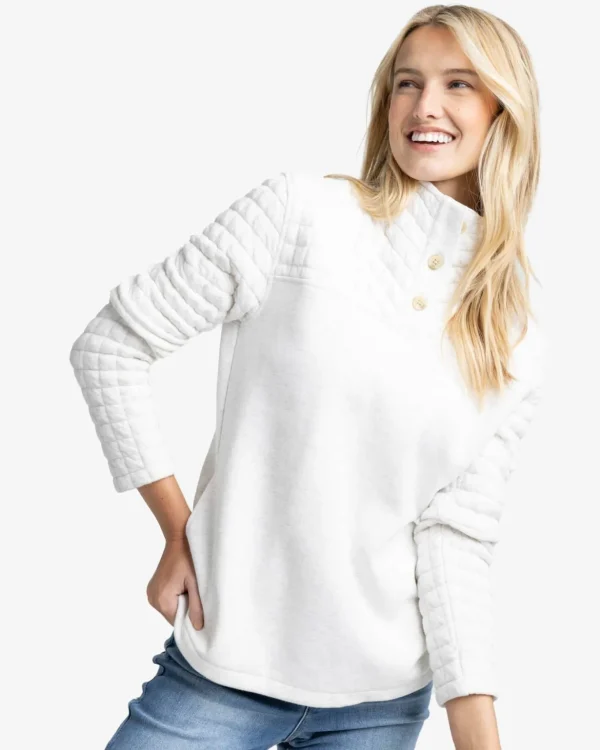 Southern Tide Kelsea Quilted Heather Pullover< Pullovers & Jackets