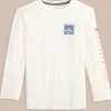 Southern Tide Kids Boxed Chest Performance Long Sleeve T-Shirt< Kids T-Shirts