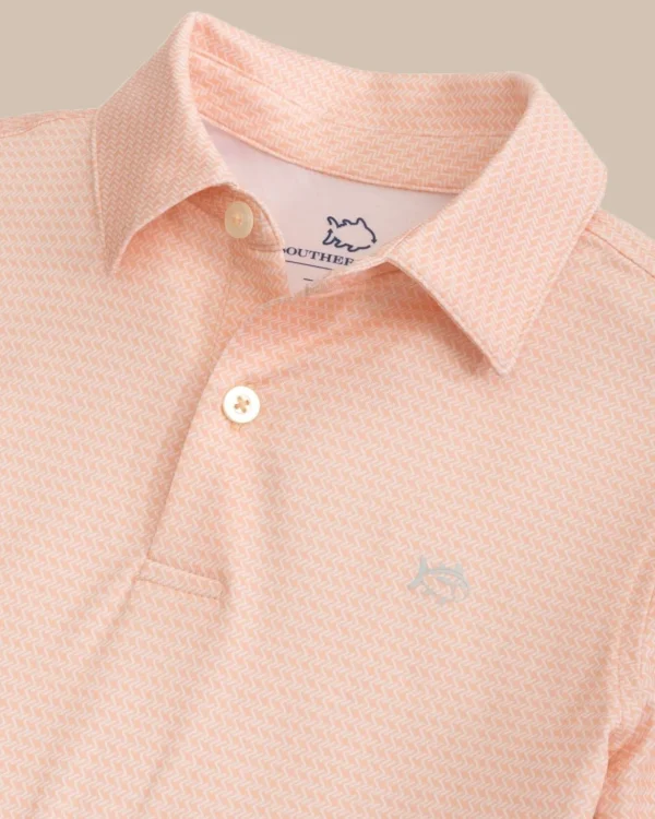 Southern Tide Kids Driver Getting Ziggy With It Printed Polo< Boys Polo Shirts