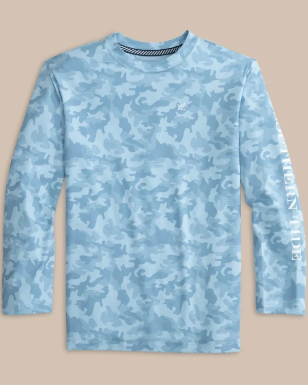 Southern Tide Kids Island Camo Long Sleeve Performance T-Shirt< Kids T-Shirts