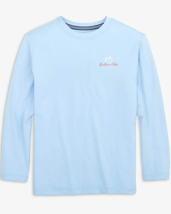 Southern Tide Kids Red, White, And Lure Long Sleeve Performance T-Shirt< Kids T-Shirts