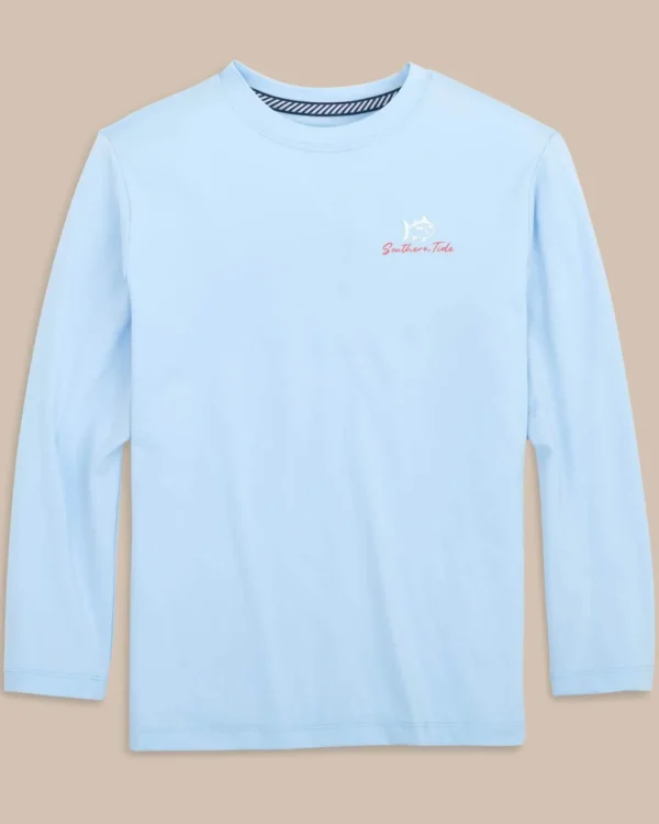 Southern Tide Kids Red, White, And Lure Long Sleeve Performance T-Shirt< Kids T-Shirts