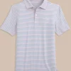 Southern Tide Kids Ryder Heather Halls Stripe Performance Polo< Boys Polo Shirts