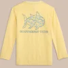 Southern Tide Kids Sharks And Skipjacks Performance Long Sleeve T-Shirt< Kids T-Shirts