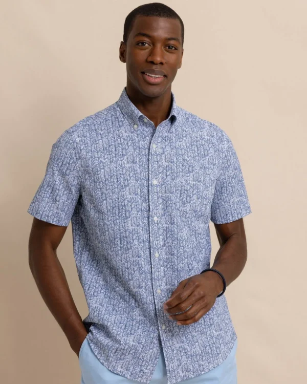 Southern Tide Leagally Frond Intercoastal Short Sleeve Sport Shirt< Sport Shirts & Button Downs