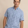 Southern Tide Linen Rayon Caps Off Short Sleeve Sport Shirt< Sport Shirts & Button Downs