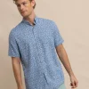 Southern Tide Linen Rayon Ditzy Floral Short Sleeve Sport Shirt< Sport Shirts & Button Downs