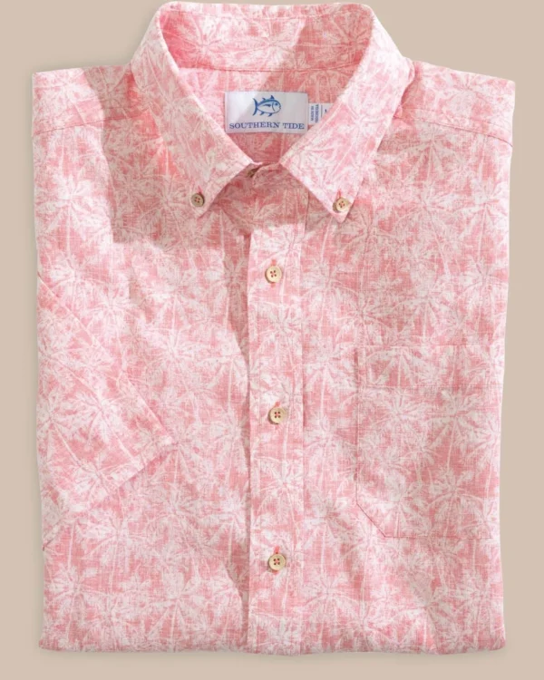 Southern Tide Linen Rayon Keep Palm And Carry On Print Sport Shirt< Sport Shirts & Button Downs