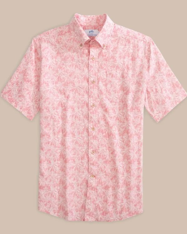 Southern Tide Linen Rayon Keep Palm And Carry On Print Sport Shirt< Sport Shirts & Button Downs