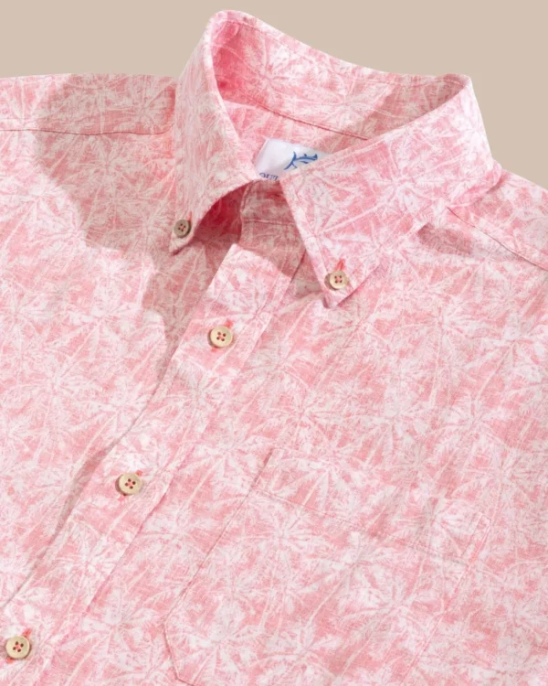 Southern Tide Linen Rayon Keep Palm And Carry On Print Sport Shirt< Sport Shirts & Button Downs