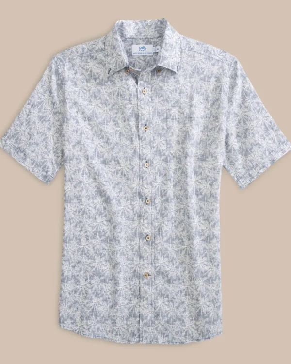 Southern Tide Linen Rayon Keep Palm And Carry On Print Sport Shirt< Sport Shirts & Button Downs