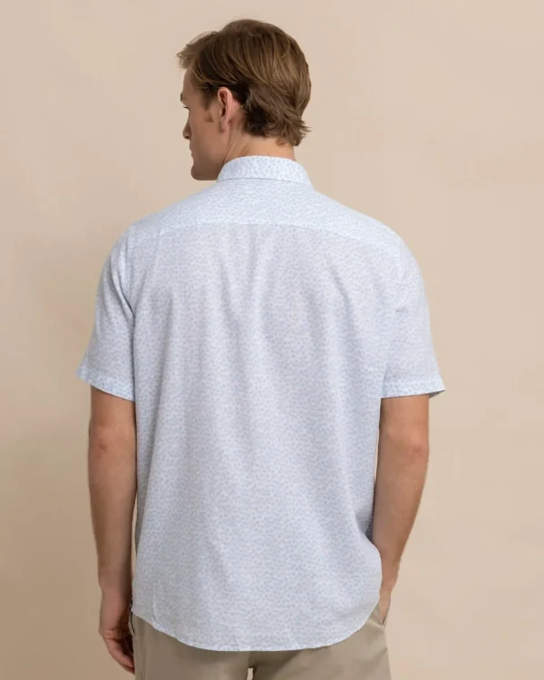 Southern Tide Linen Rayon Palm And Breezy Short Sleeve Sport Shirt< Sport Shirts & Button Downs