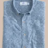 Southern Tide Linen Rayon The Whaler Short Sleeve Sport Shirt< Sport Shirts & Button Downs