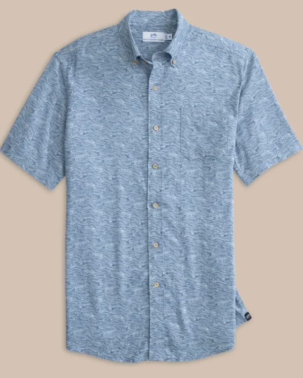 Southern Tide Linen Rayon The Whaler Short Sleeve Sport Shirt< Sport Shirts & Button Downs