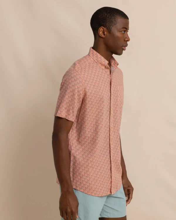 Southern Tide Linen Rayon Vacation Views Short Sleeve Sport Shirt< Sport Shirts & Button Downs