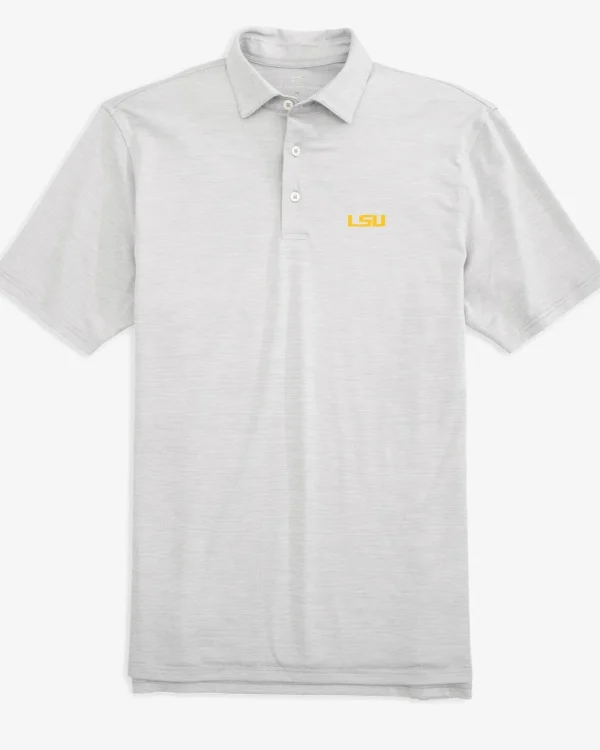 Southern Tide Lsu Tigers Driver Spacedye Polo Shirt< Polo Shirts