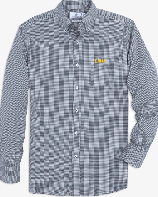 Southern Tide Lsu Tigers Gingham Button Down Shirt< Sport Shirts & Button Downs