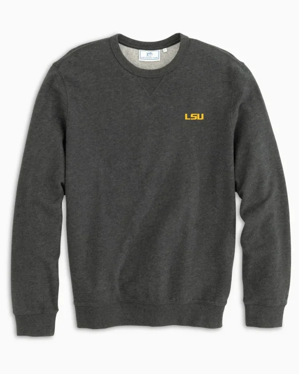 Southern Tide Lsu Tigers Upper Deck Pullover Sweatshirt< Outerwear