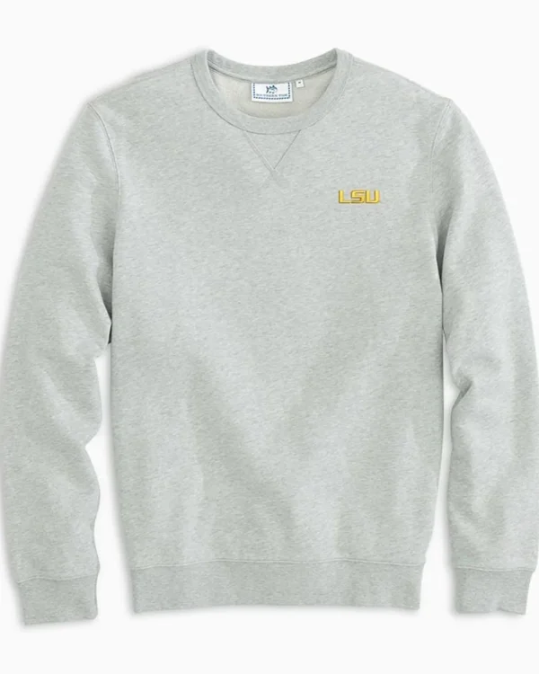 Southern Tide Lsu Tigers Upper Deck Pullover Sweatshirt< Outerwear