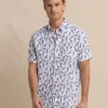 Southern Tide Nailed It Linen Rayon Short Sleeve Sport Shirt< Sport Shirts & Button Downs