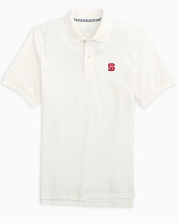 Southern Tide Nc State Wolfpack New Short Sleeve Skipjack Polo< Polo Shirts