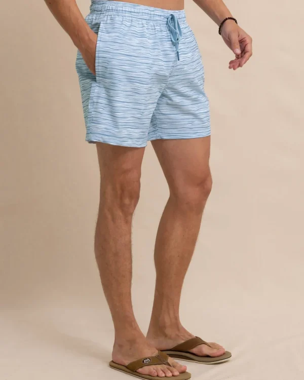 Southern Tide Ocean Water Stripe Swim Trunk< Swim