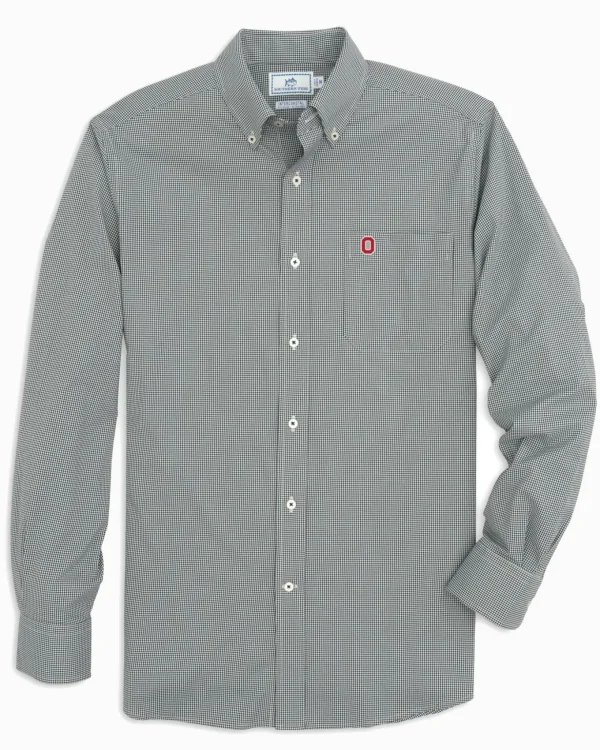 Southern Tide Ohio State Buckeyes Gingham Button Down Shirt< Sport Shirts & Button Downs