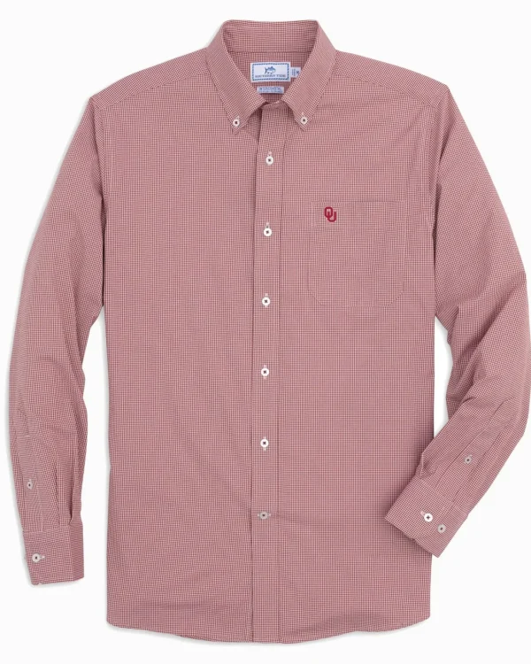 Southern Tide Oklahoma Sooners Gingham Button Down Shirt< Sport Shirts & Button Downs