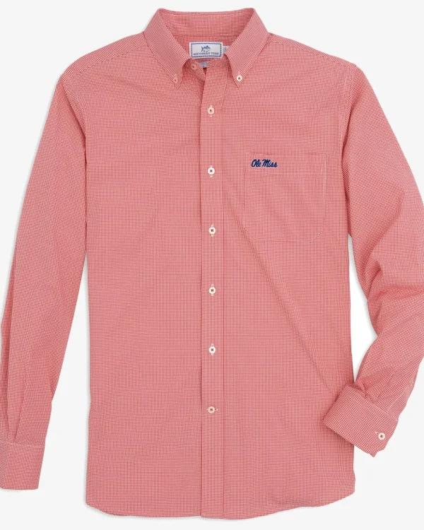 Southern Tide Ole Miss Rebels Gingham Button Down Shirt< Sport Shirts & Button Downs