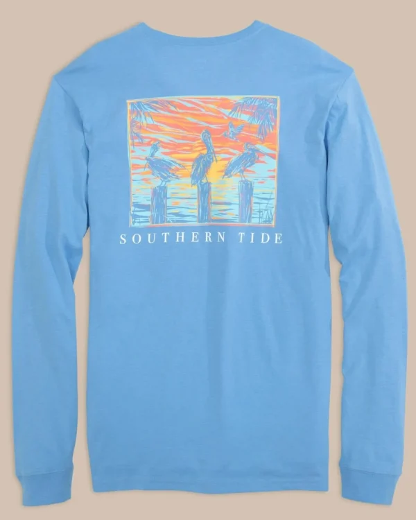 Southern Tide Pelican Sunset Long Sleeve T-Shirt< T-Shirts