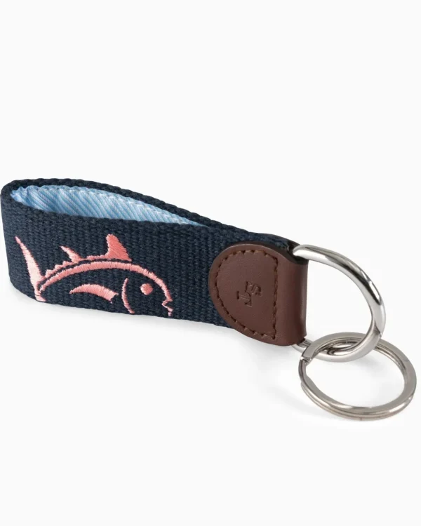 Southern Tide Rising Skipjack Embroidered Key Fob< Hats & Bags