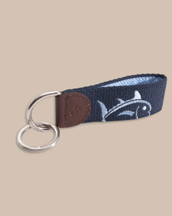 Southern Tide Rising Skipjack Embroidered Key Fob< Hats & Bags